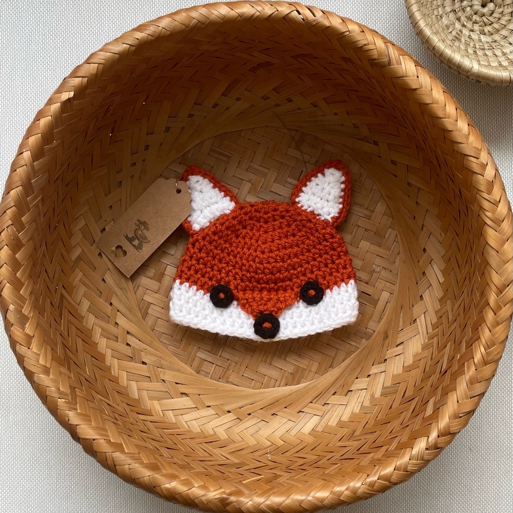 Crochet Fox Baby Hat